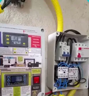 Quadro elétrico de piscina montado